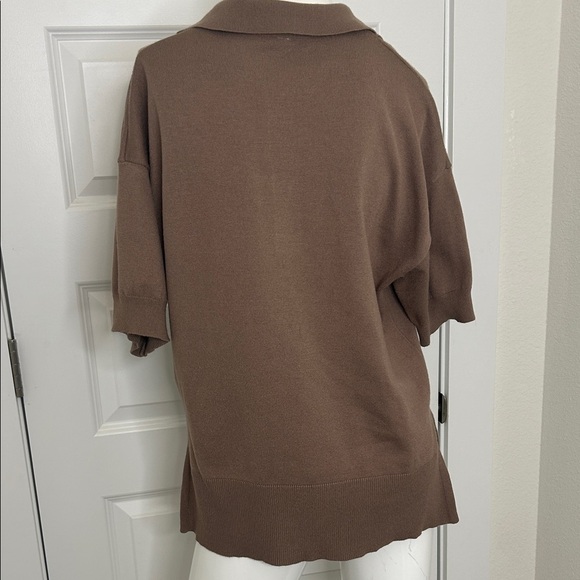 Glyder Elite Polo Mocha short sleeved top - Picture 6 of 12
